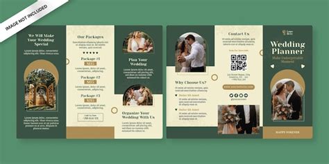 Premium Vector Wedding Package Trifold Brochure Template