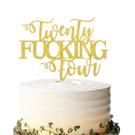 Buy Liliparty Twenty Fucking Four Cake Topper Happy 24th Birthday Cake