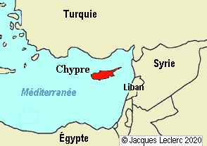 Ile De Chypre Carte Europe Vacances Arts Guides Voyages