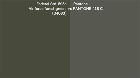 Federal Std 595c Air Force Forest Green 34083 Vs Pantone 418 C Side