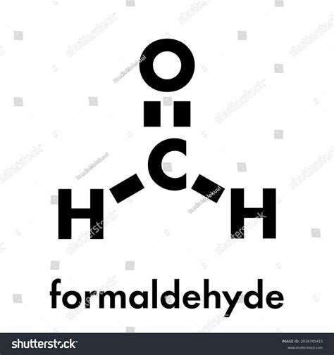 Formaldehyde Methanal Molecule Important Indoor Pollutant เวกเตอร์สต็อก ปลอดค่าลิขสิทธิ์