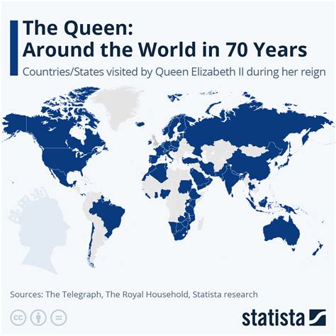 Countries States Visited By Queen Elizabeth II Maps On The Web