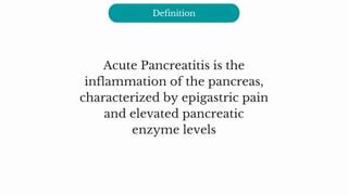 Acute Pancreatitis Definition Diagnosis And Management Ppt