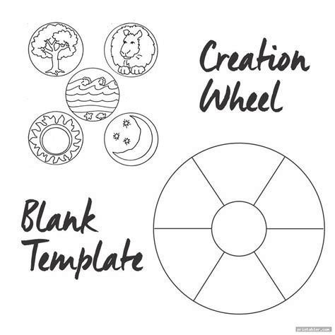 Creation Story Wheel Printable