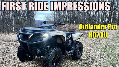 2024 Can Am Outlander Pro HD7 XU First Ride Impression YouTube