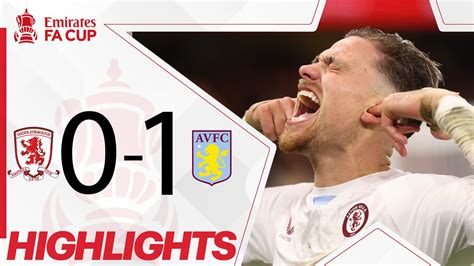 Fa Cup Highlights Middlesbrough Aston Villa Astro