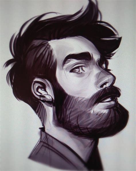 How To Draw A Bearded Man At How To Draw