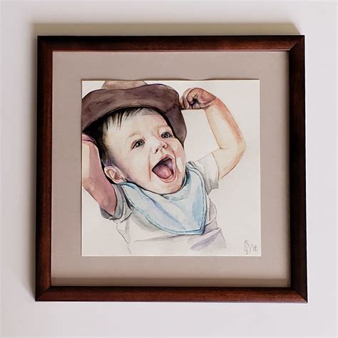 Lovely Watercolor By Jen Smith Custom Framed In Larson Angus Scoop Moulding And Museum Glass