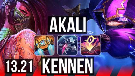 Akali Vs Kennen Top 16111 Rank 6 Akali 7 Solo Kills Legendary