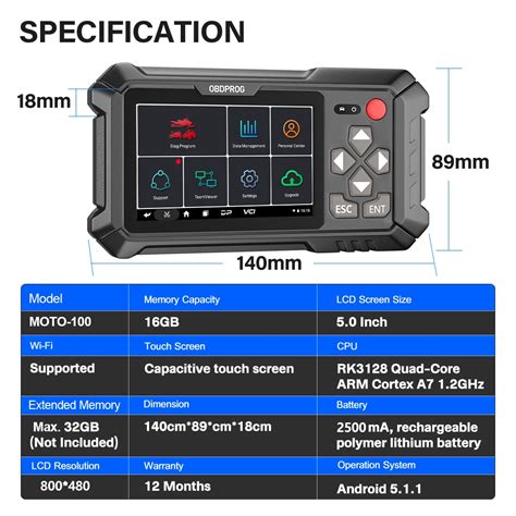 Obdprog Moto Motorcycle Obd Scanner Diagnostic Tool Motor Analysis