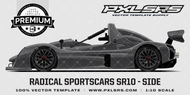 Radical Sportscars SR10 'Premium - Side' Template - Pixelsaurus