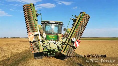 John Deere R Et Herse Rotative M Amazone Et D Chaumage Avec Un