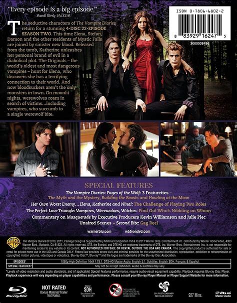 The Vampire Diaries The Complete Second Season Blu Ray 2010 For