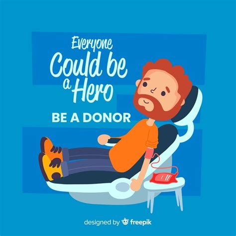 Illustration of person donating blood Vector | Free Download