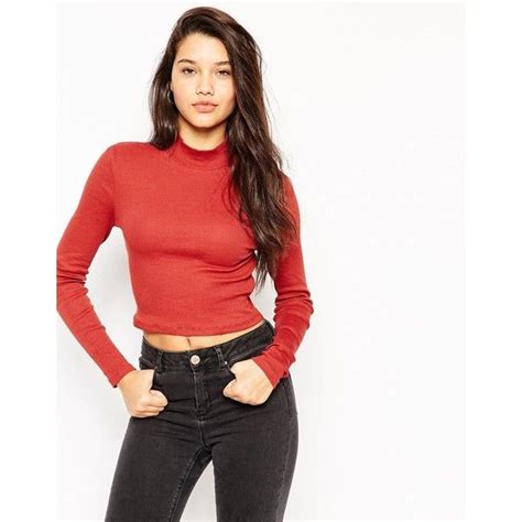 ASOS Turtleneck Crop Top In Rib Turtle Neck Crop Top Latest Fashion