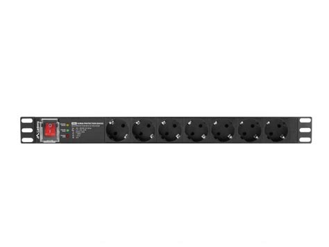 LISTWA ZASILAJĄCA RACK PDU PRO 19 LANBERG 1U 16A 7X SCHUKO SPD 3MP 2M