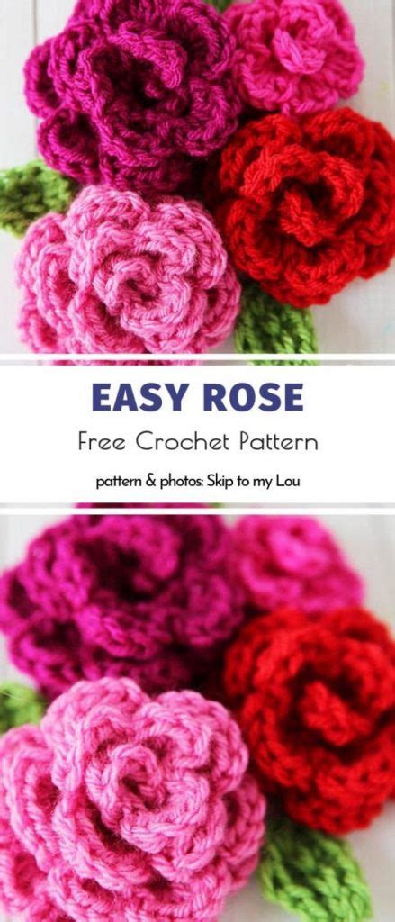 Free Crochet Patterns For Roses