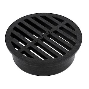 NDS 4 In Plastic Round Atrium Drainage Grate In Black 78 The Home Depot