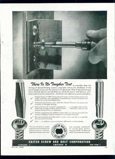 Salient Features Of Clutch Head Screws