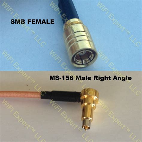 Rg Smb Female To Ms Male Angle Coaxial Rf Pigtail Cable Rf