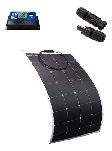 Kit 1 Painel Placas Solares Flexíveis 160w + Controlador Pwm | Parcelamento sem juros