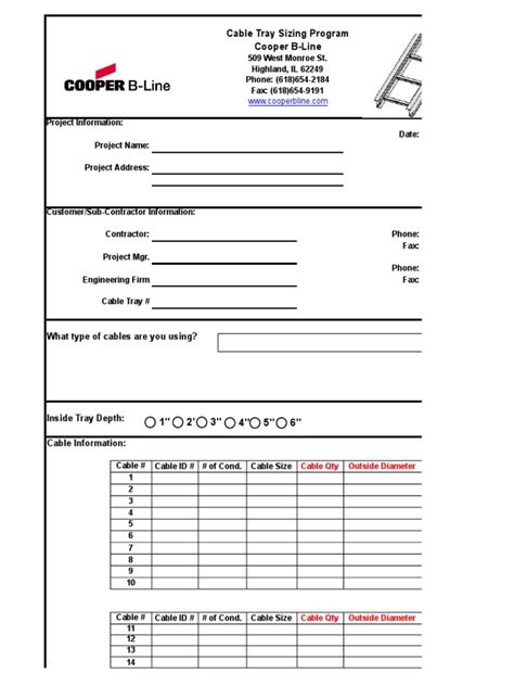 NEC Cable Tray Sizing Program | PDF | Computing | Computing And ...