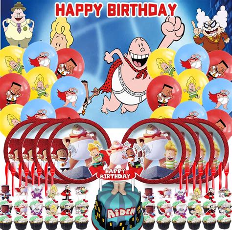 Captain Underpants Party Supplies Plates Decorations Birthday Cake