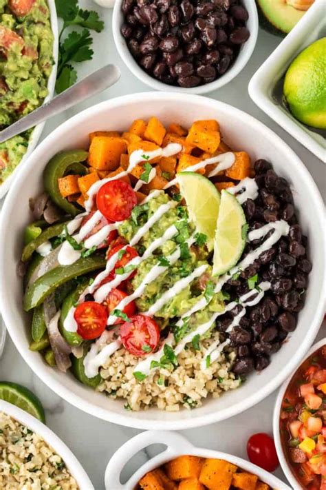 Cauliflower Rice Burrito Bowl Recipe Build Your Bite