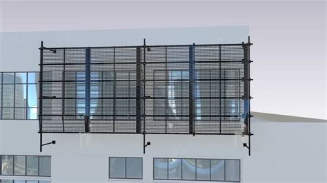 Led Mesh Media Facade Street Communication