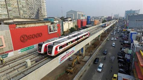 Berita Foto Lrt Rute Kelapa Gading Velodrome Rawamangun Disiapkan