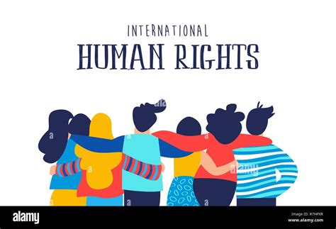 International Human Rights Month Illustration For Global Equality And Peace With Diverse People