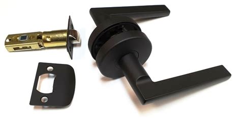 Matt Black Lever Door Handles, Available in Passage and Privacy Sets - Lock and Handle