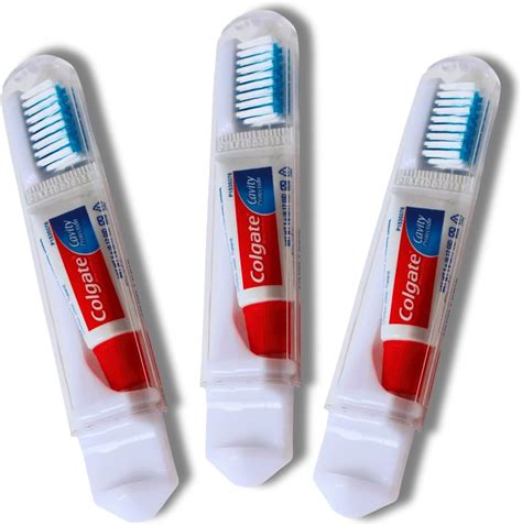 Colgate Travel Toothbrush Set of 3 by VistaHome - Foldable Toothbrush