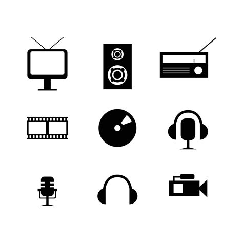 Multimedia icon vector design image 13744421 Vector Art at Vecteezy