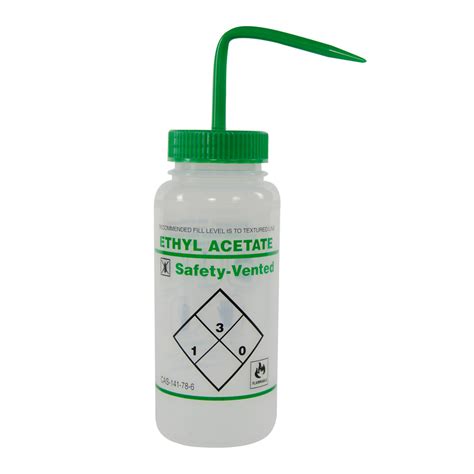 500ml Scienceware® Ethyl Acetate Safety Vented® Labeled Wash Bottles Pack Of 3 U S Plastic