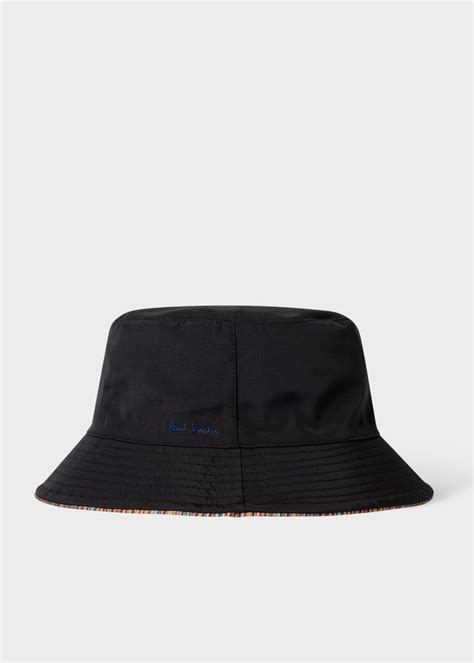 Women S Signature Stripe Trim Reversible Bucket Hat