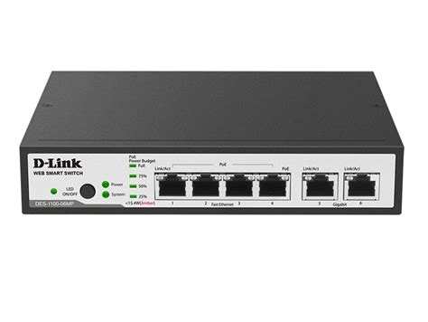 D-Link DES-1100-06MP/A1A - Настраиваемый коммутатор 2 уровня [DES-1100 ...