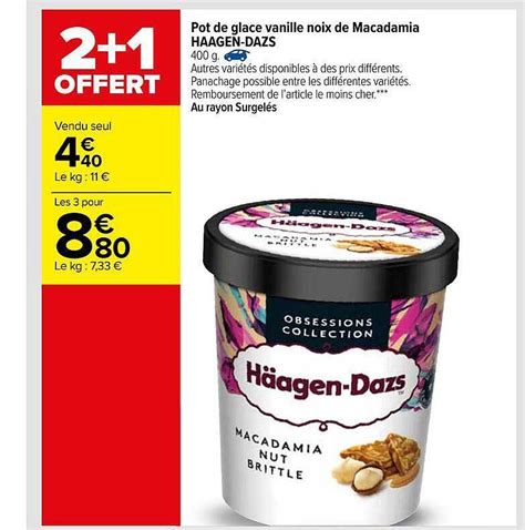 Promo Pot De Glace Vanille Noix De Macadamia H Agen Dazs Chez Carrefour