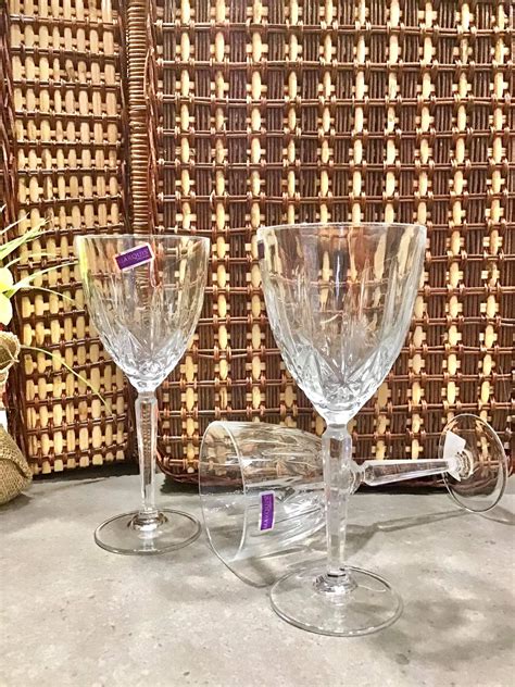 3 Marquis By Waterford Wine Glasses With A Brilliant Design Etsy