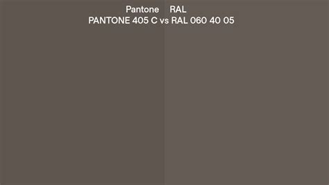 Pantone 405 C Vs Ral Ral 060 40 05 Side By Side Comparison