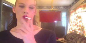 Sexy Brunette Smoking 120s Tnaflix