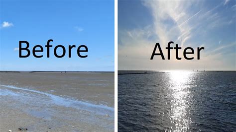 Ebbe Und Flut An Der Nordsee Ebb And Tide On The German North Sea