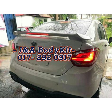 PROTON PERSONA 2016 2020 TRD V3 SPOILER WITH LED PAINT Shopee