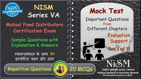 Mutual Fund Distributors Certification Exam I Nism Series Va Exam