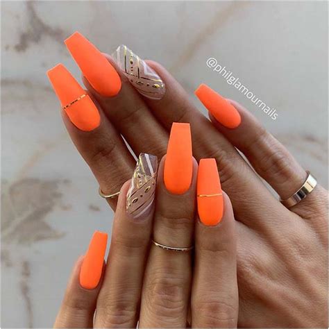 43 of the Best Orange Nail Art Ideas and Designs - StayGlam