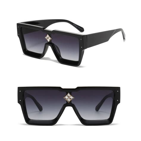 Thick Frame Square Oversized Diamond Center Sunglasses Luxury Trending Fashion Star Sunglasses