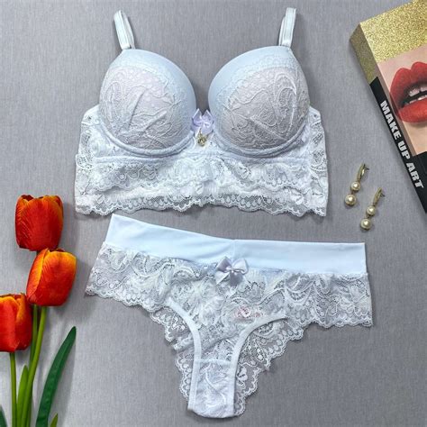 Conjunto De Lingerie Chanel Branco Dolce Pecado