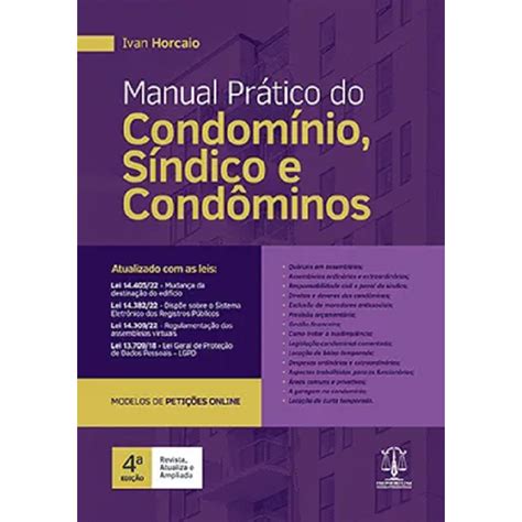 Manual Pratico Do Condominio Sindico E Condominos 4ª Edição 2024