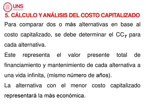 ANÁLISIS DEL VALOR ACTUAL NETO Y COSTO CAPITALIZADO ppt descargar