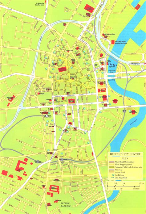 Belfast Tourist Map - Belfast Northern Ireland UK • mappery